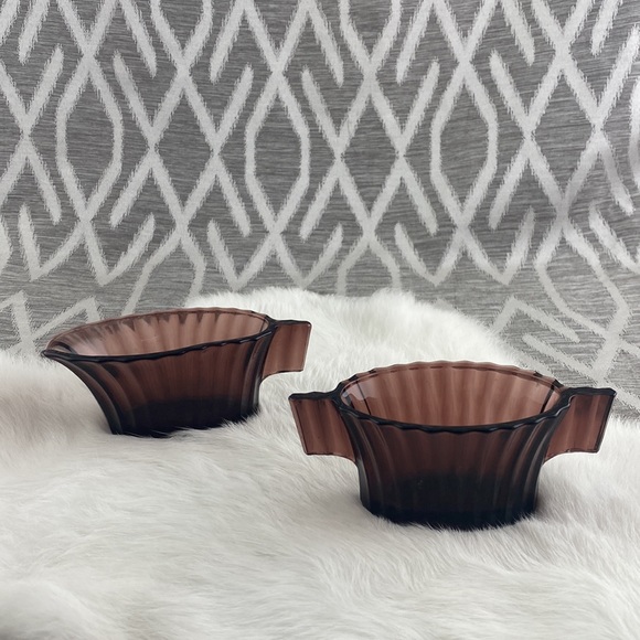 Vintage Collectible Creamer & Sugar Set Amethyst Imerial Heisey Ridgeleigh - Picture 4 of 4